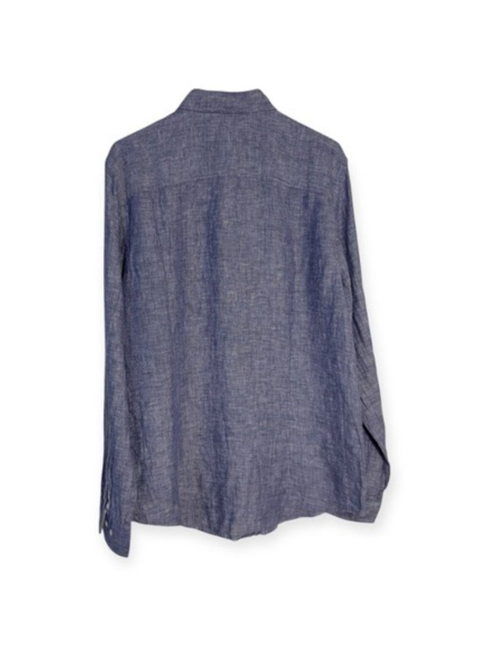 Bloomingdale's Linen Dyed Solid Regular Fit Button Down Medium - Picture 2 of 9